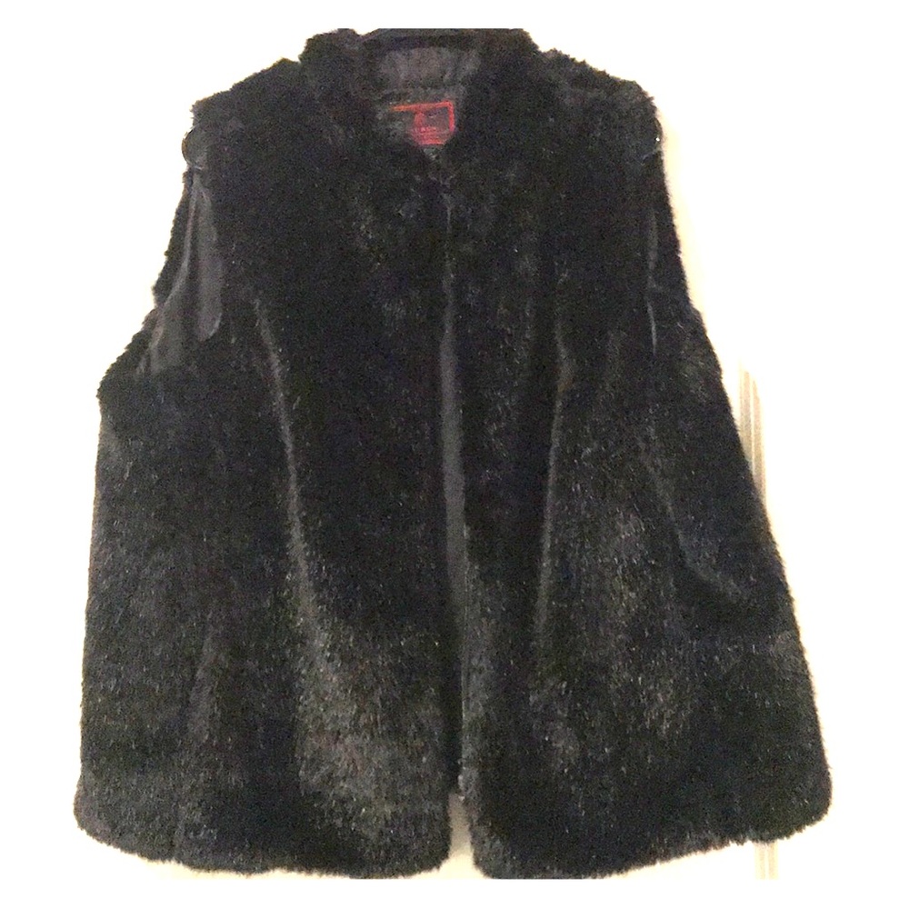 Ralph Lauren Faux Fur vest. 1x black